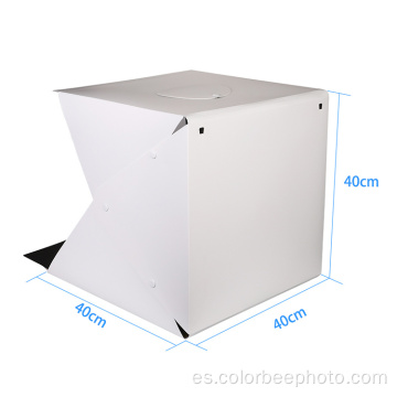 Estudio fotográfico con caja de luz LED USB plegable de 40 cm